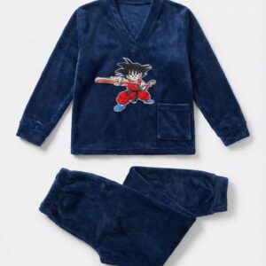 Pijama Térmica Dragon Ball Z (Goku) - Azul Oscuro y Personalizable
